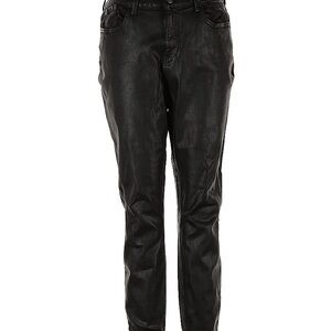 Warp and Weft Faux Leather Women's Black Jeans